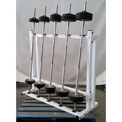 Australian Barbel Company Weight Rack with 5 Weights