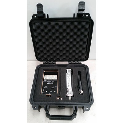 Ludlum Survey Meter Model 2403, Detector Model: 44-38 and Connecting Cable in Watertight Pelican Case