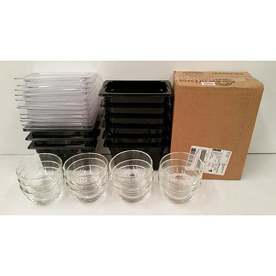 12 Serving Dishes and 15 Containers
