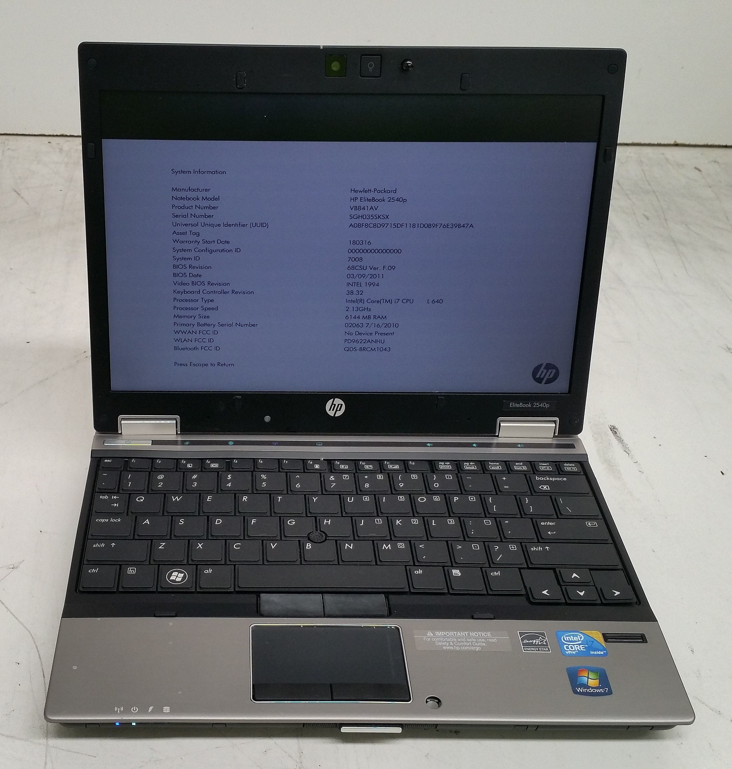 Hp elitebook 2540p core i7 обзор