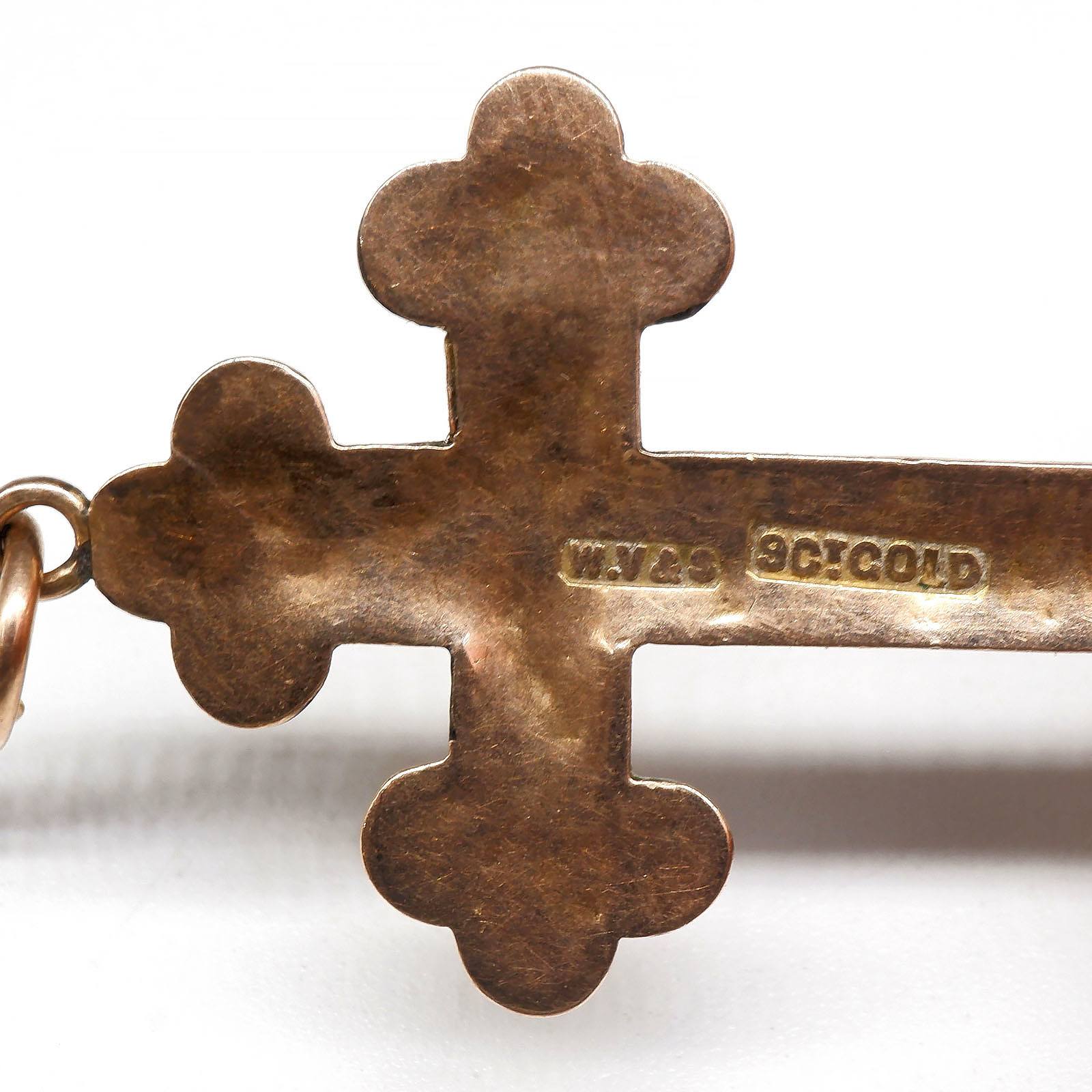 Antique 9ct Red Gold Cross on a Lot 1106719 ALLBIDS