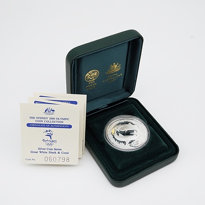 The Sydney 200 Olympic Coin Collection, Silver Great White Shark and Coral, No 060798