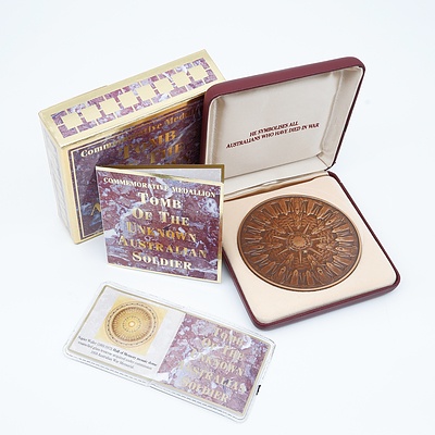 Royal Australian Mint Bronze Commemorative Medallion, Tomb of the Unknown Soldier