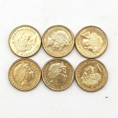 Six 2016 Australian Olympics Team $2 Coins