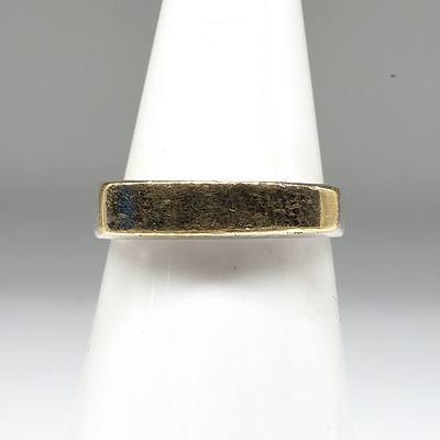 Sterling Silver Ring with 14ct Yellow Gold Sheet