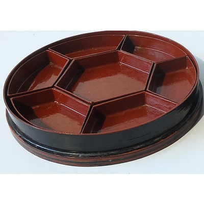 Burmese Lacquer Box with Seven Internal Compartments