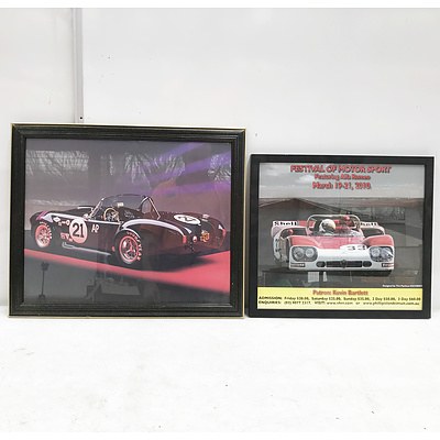 Two Framed Car Prints