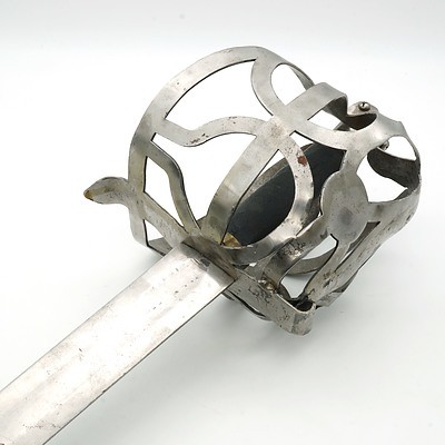 Hand Made Pierced Steel Handled Sword