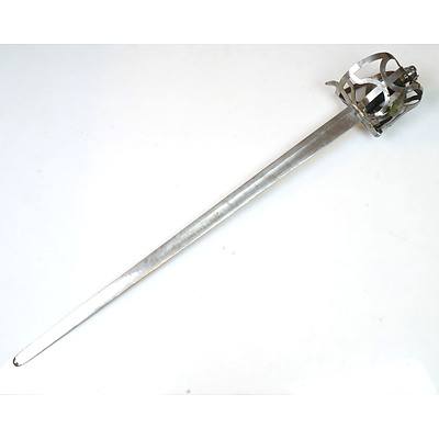 Hand Made Pierced Steel Handled Sword