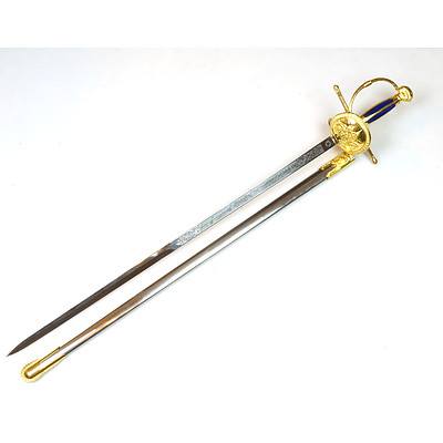 Germanic Ceremonial Sword with Sheath, Replica 