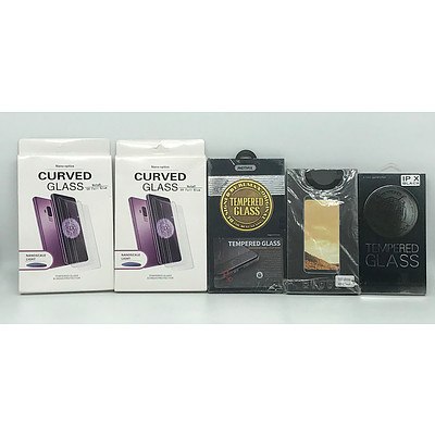 Lot of Brand New Assorted Tempered Glass Phone Screen Protectors to Suit Various Phones x43