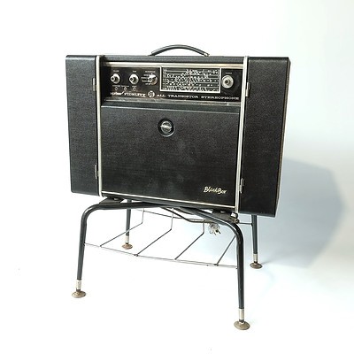 High Fidelity PE All Transistor Stereophone Blackbox with Fold Down Garrard Turntable