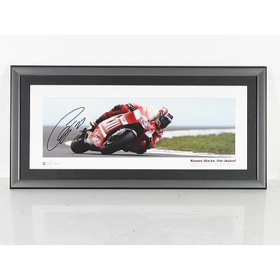 Limited Edition Framed Picture of Casey Stoner 167/250 *Signed COA*