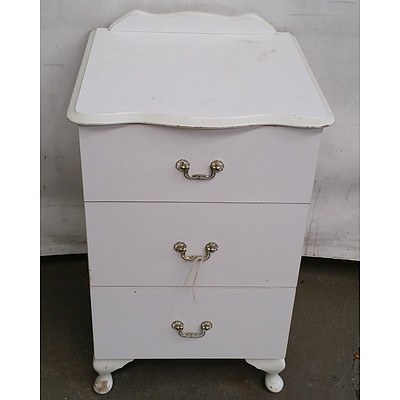 Three Lockers, A Bedside Chest of Drawers