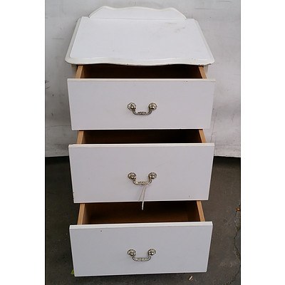 Three Lockers, A Bedside Chest of Drawers