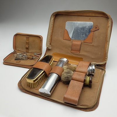 Gentlemen's Travel Vanity Sets, 1938 C.S.Shearston, Robex Genuine Leather and more