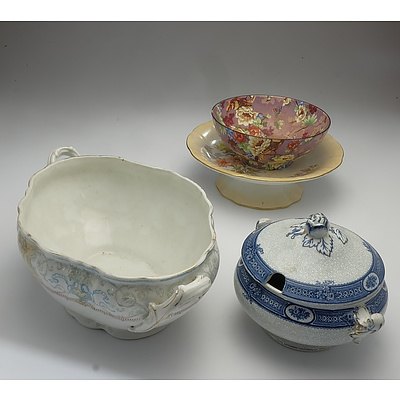 Antique Transfer Printed Doulton Burslem Tureen and Crown Ducal Tureen and more
