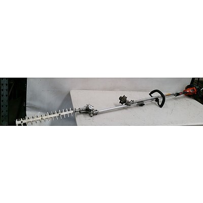 Tanaka TPH 230 S Hedge Trimmer , Extension Pole and Brush Trimmer Attachment