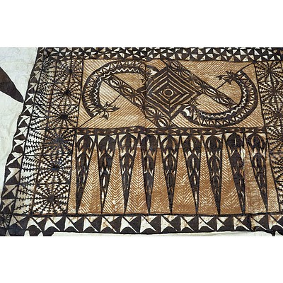 Extremely Large Tapa Cloth Gifted to Paul Keating 1992