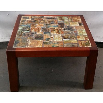 Retro Wooden Moasic Coffee Table