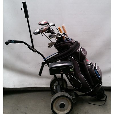 Parmaker Golf Cart, Maxfli Golf Clubs Bag and Callway Golf Clubs