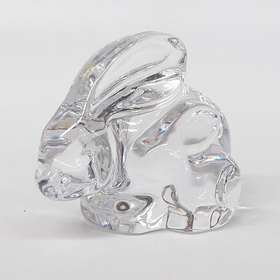 Crystal Orrefors Bunny Rabbit Paper Weight