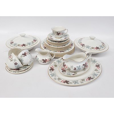 31 Piece Royal Doulton English Translucent China Dinner Service in Camelot Pattern