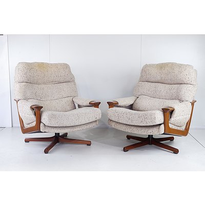 Pair of Tessa T21 Armchairs with Footrests