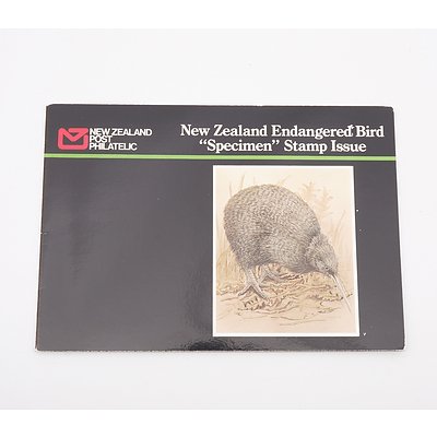New Zealand Endangered Bird 'Specimen' Stamp Issue