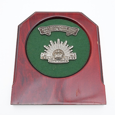 Military Plaque - Australian Army Gallipoli Barracks