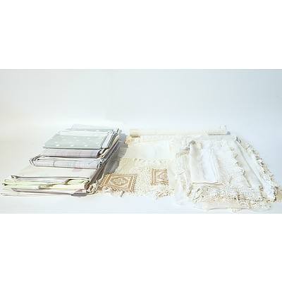 Large Group of Vintage Lace and Linen