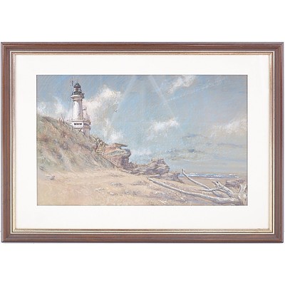 Laurence J. Whitely (1929-2004) The Lighthouse, Pastel on Paper