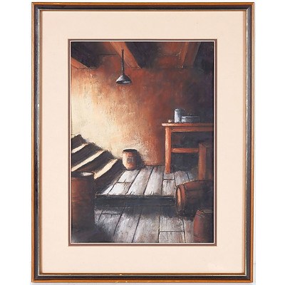 N. Hopkins The Cellar Pastel on Board