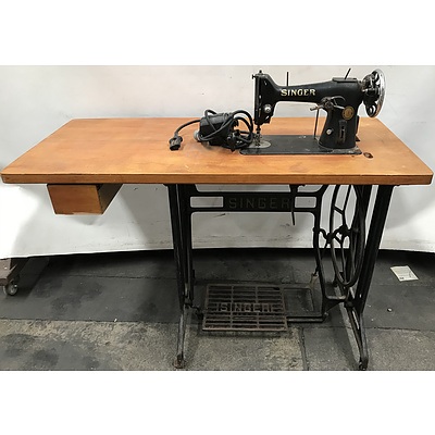 Singer Sowing Machine On Table