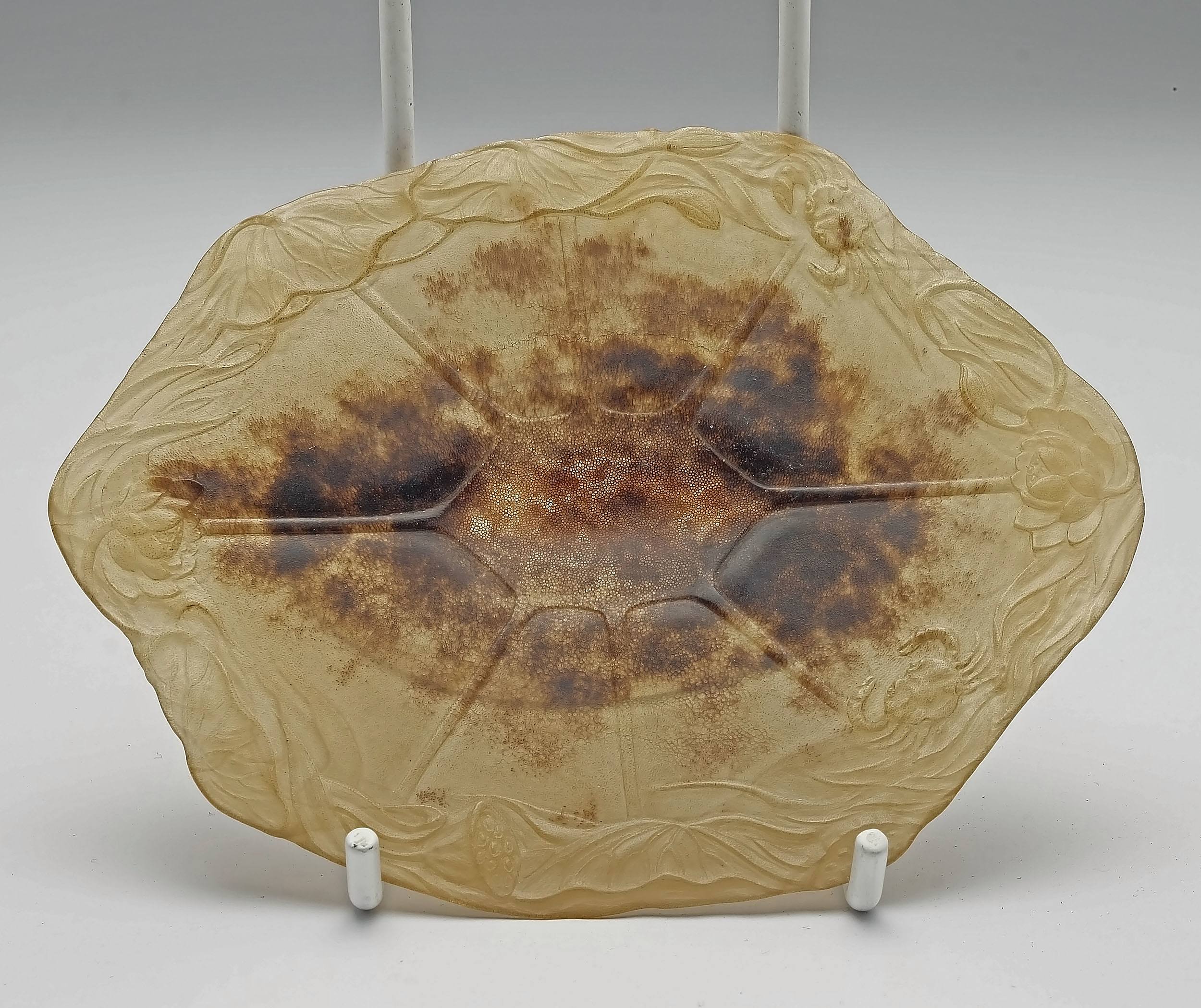 'Chinese Rhinoceros Horn Ink Cake Stand, Apocryphal Qianlong Mark, Probably Republic Period'