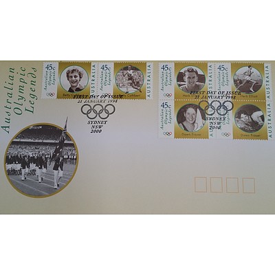 2000 Australian Olympic Legends First Day Covers - Lot of Four