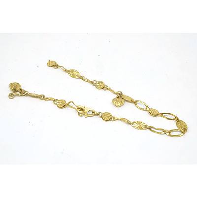 22ct Yellow Gold Bracelet with Small Heart Pendant