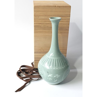 Korean Celadon Vase, 20th Century