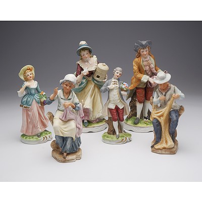 A Collection of Six China Figurines