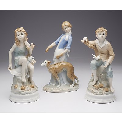 Group of Three China Figurines