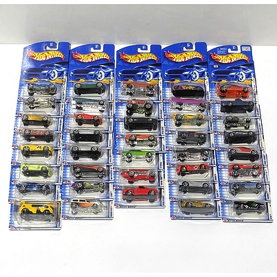 Thirty Nine Hot Wheels Model Cars from the First Edition Series 2002