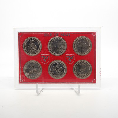 1985 Isle of Man 'Queen Elizabeth' Six Coin Set