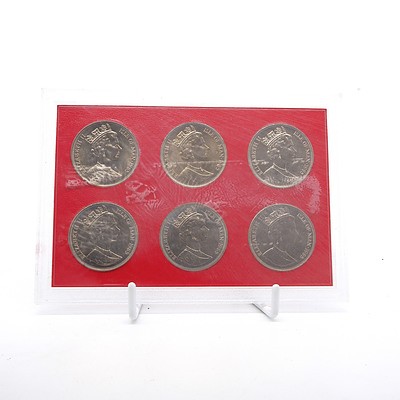 1985 Isle of Man 'Queen Elizabeth' Six Coin Set