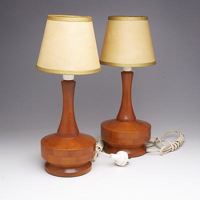 Pair of Australian Parkman Woodware Lamps