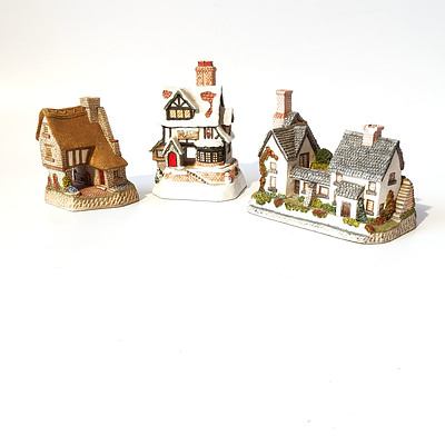 Three David Winter Miniature English Cottages, Including The Toy Maker, Sextons and More