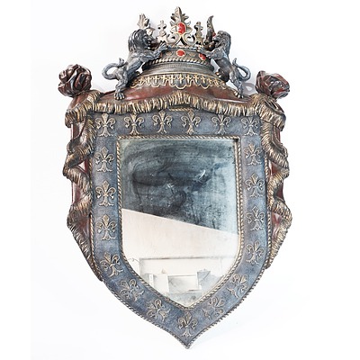 A Resin and Plastic Coat of Arms Mirror