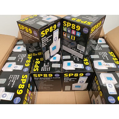 EDS SP89 Mini Multimedia Player With iPod Dock & FM PLL Radio - Lot of 12 - RRP $900+ - Brand New