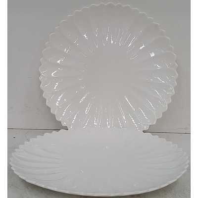Scalloped Edge Serving Plates - Lot of 10 - New