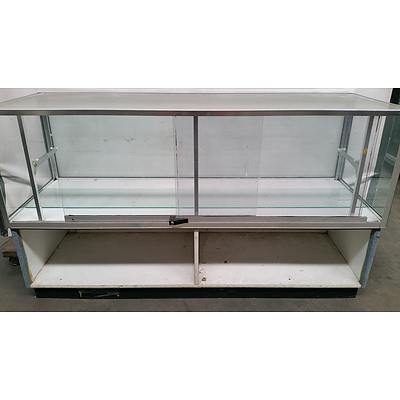 Glass Store Display Cabinets - Lot of Two