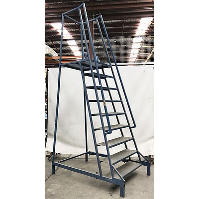 Large Metal Platform Ladder